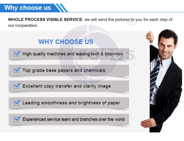 Крен бренда фокуса термальный бумажный слон; Голубое отображая черное Imaging45GSM/48GSM/55GSM/58GSM/60GSM/65GSM/70GSM/80 GSM