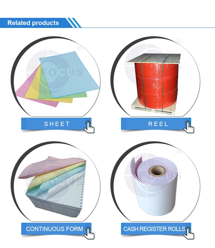 Синь бумаги NCR бренда фокуса Carbonless бумажная/черная отображая Carbonless бумага