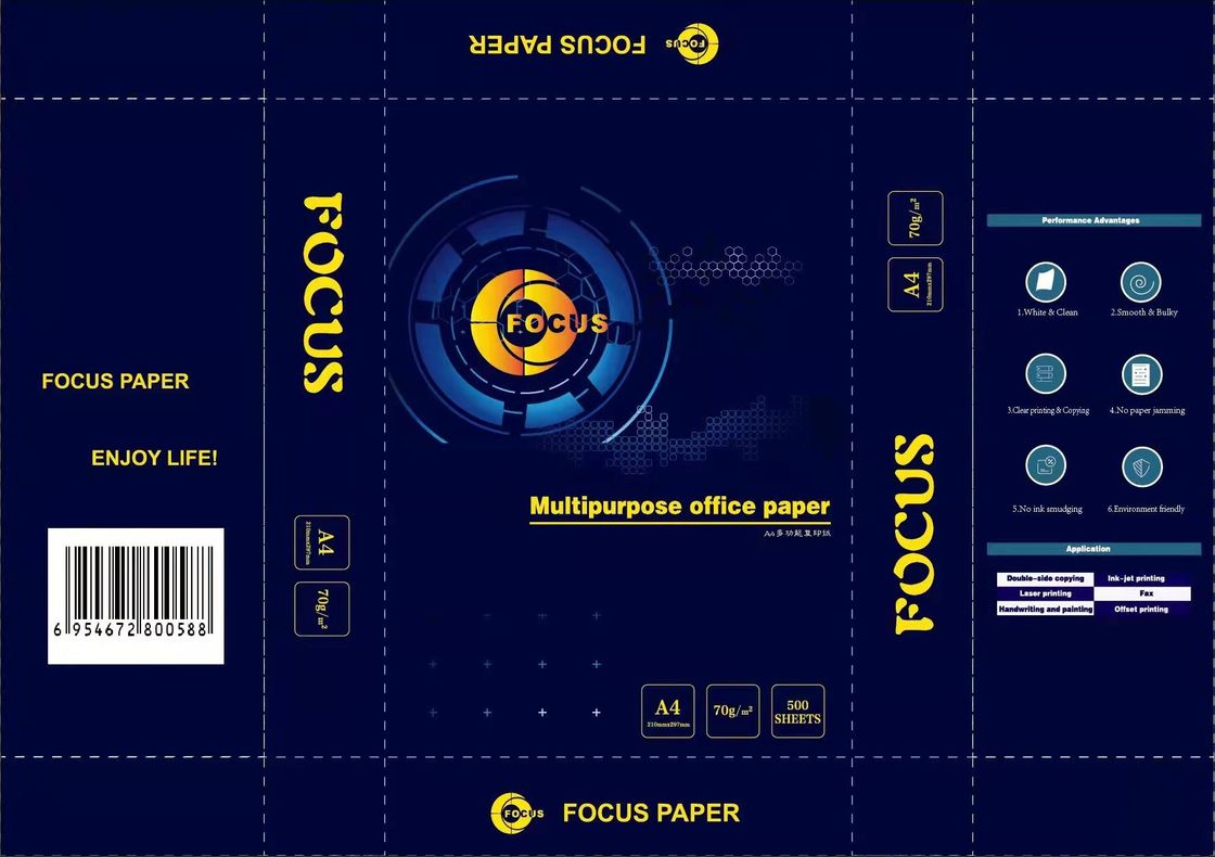 High Grade A4 70GSM 80GSM 500 Sheets White Printer Photo Copy Paper Office Paper