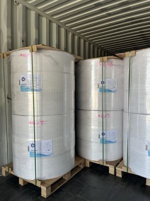 100% девственная древесная целлюлоза черное изображение 45/48/55gsm Jumbo Термобумажная бумага для печати